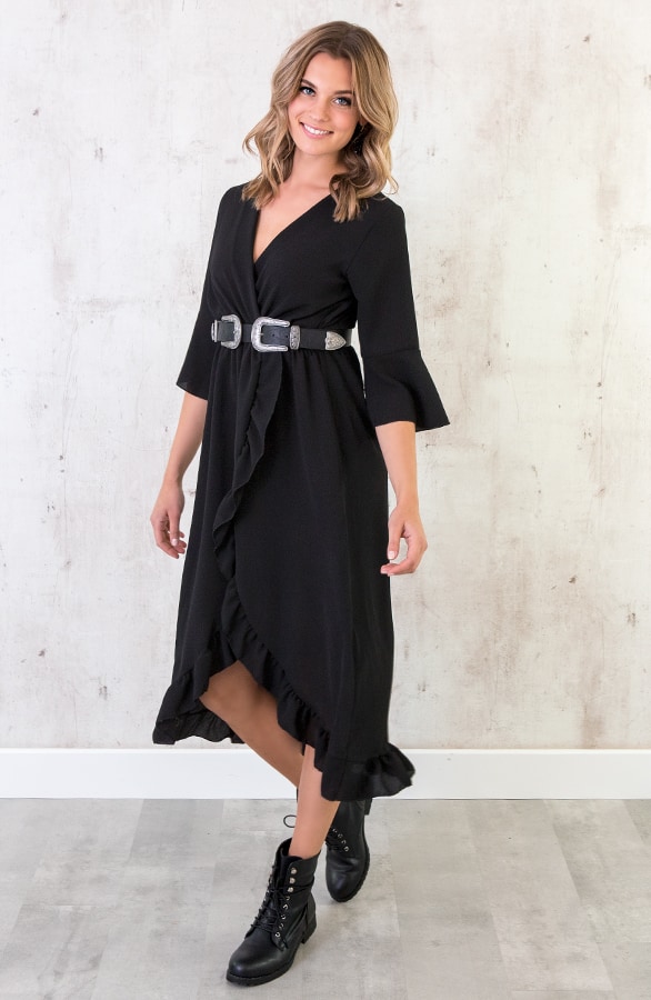 Midi Jurk Zwart – shoparchief, foto 3