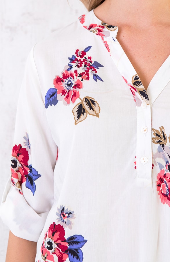 Blouse Bloemen Wit – shoparchief, foto 6