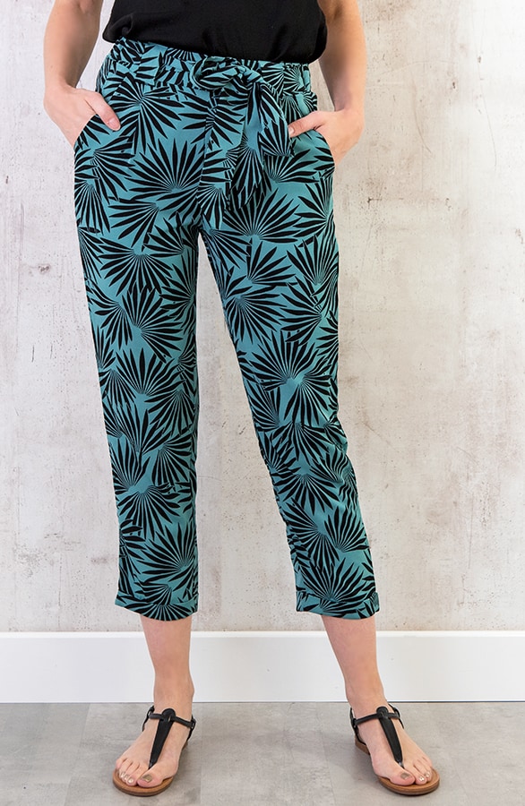 Strik Broek Palm Turquoise – shoparchief