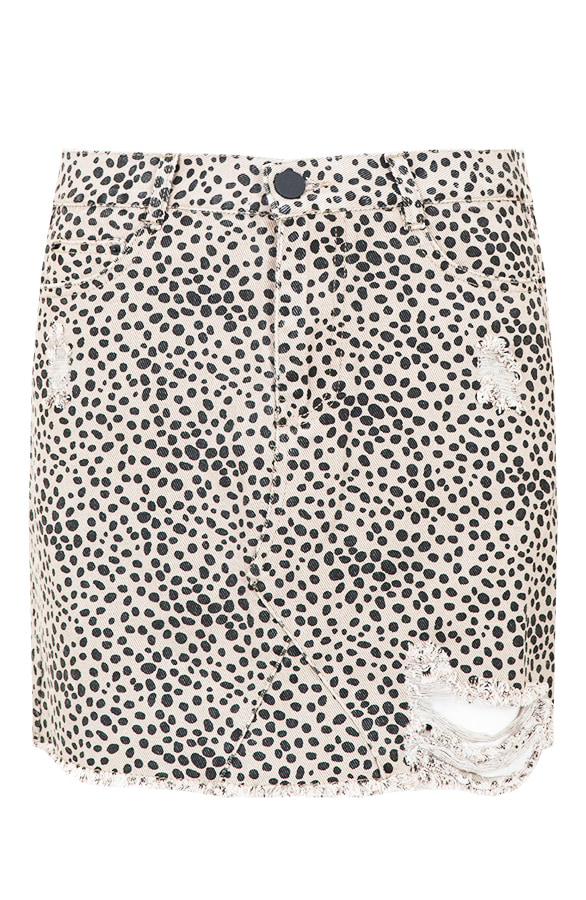 Cheetah Spijkerrok Beige – shoparchief