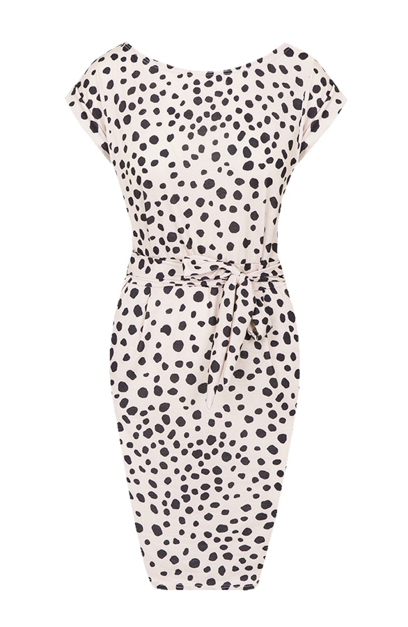 Cheetah Strik Jurk Dames Beige – shoparchief