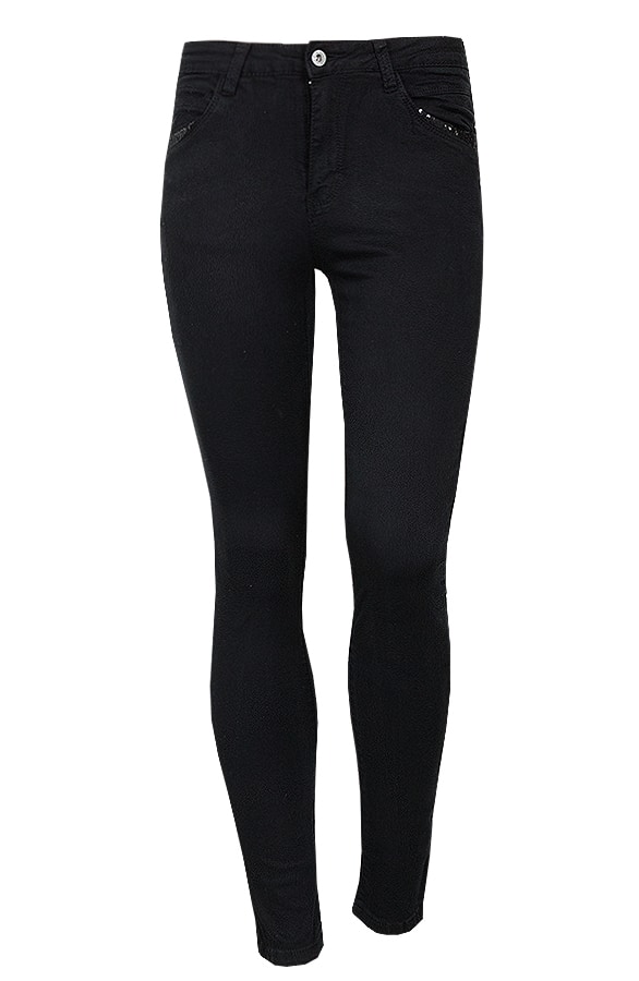 Pailletten Jeans Zwart – shoparchief