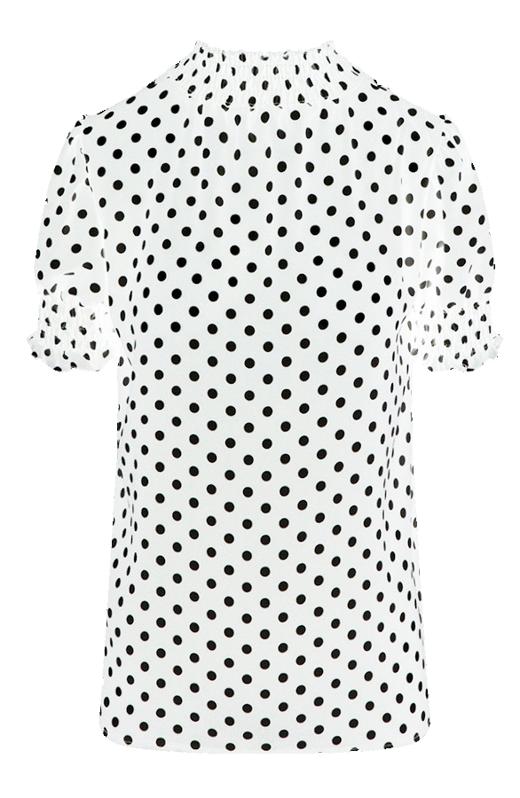 Stippen Col Top Wit – shoparchief