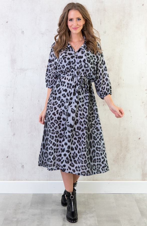 Blousejurk Panter Grijs – shoparchief, foto 2