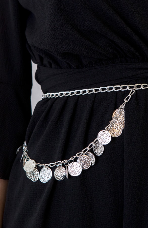 Kettingriem Met Muntjes Zilver – shoparchief