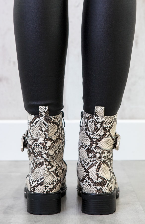 Biker Boots Slangenprint – shoparchief, foto 5