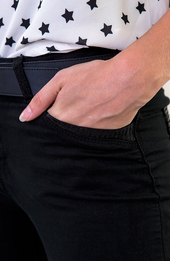 Pailletten Jeans Zwart – shoparchief, foto 4