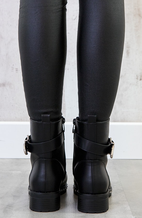 Biker Boots Zwart Rits – shoparchief, foto 4