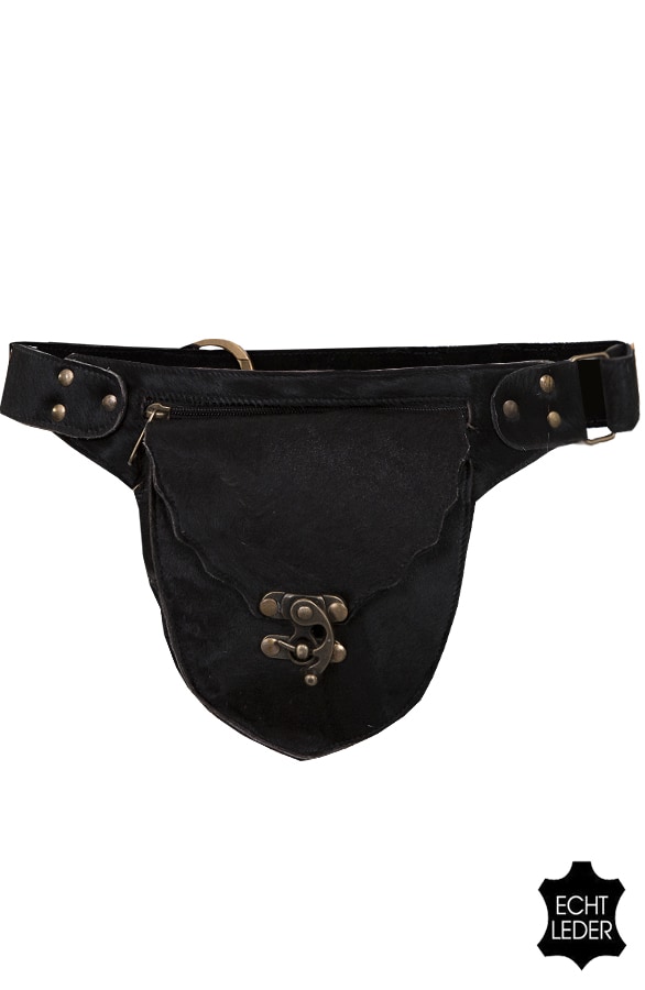 Leder Hüfttasche Schwarz, Shoparchiv