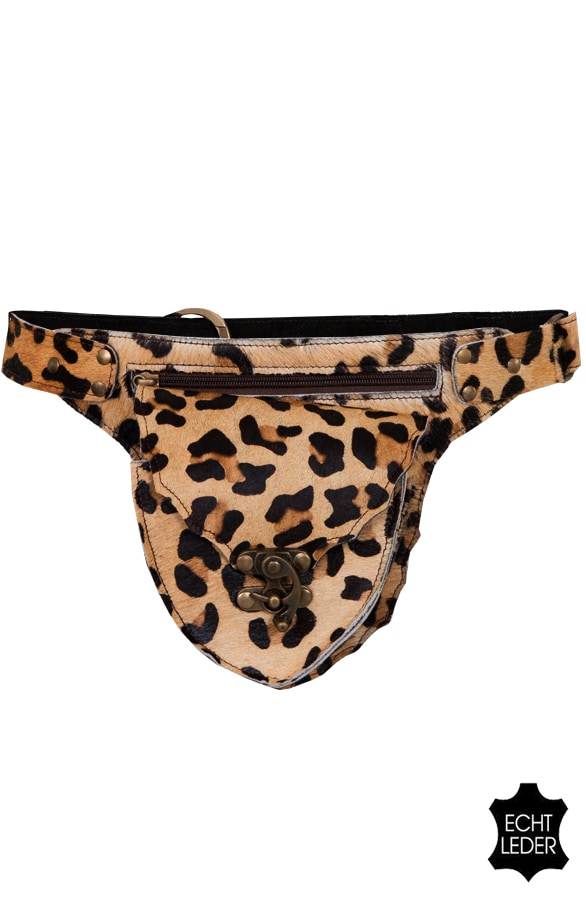 Leder Hüfttasche Leopardenprint, Shoparchiv
