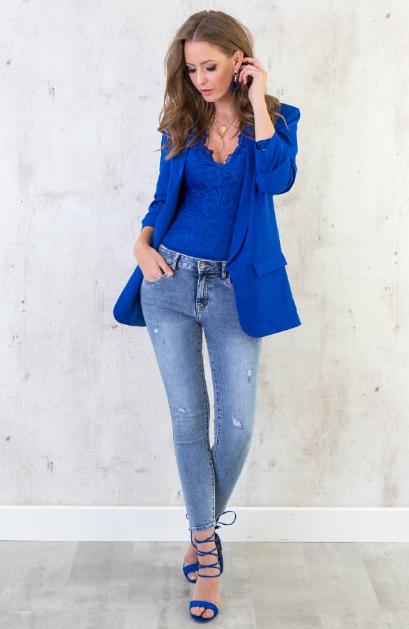 Boyfriend Blazer Kobalt – shoparchief, foto 2