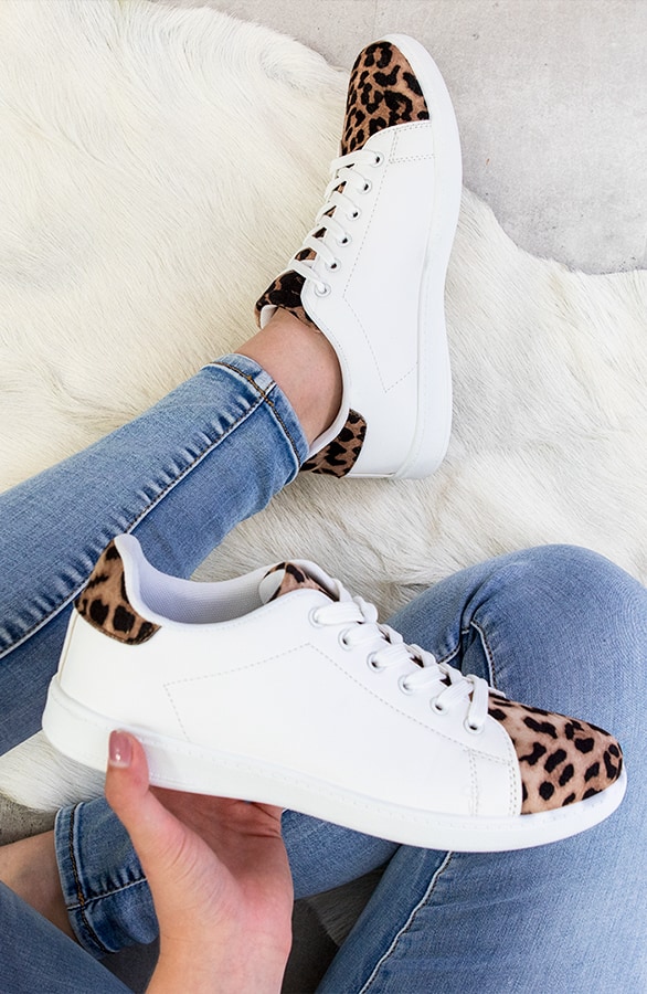 Sneakers Leopard Wit – shoparchief