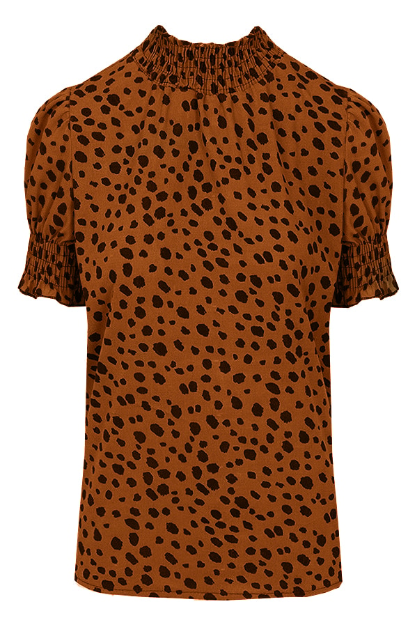 Cheetah Col Top Cognac – shoparchief