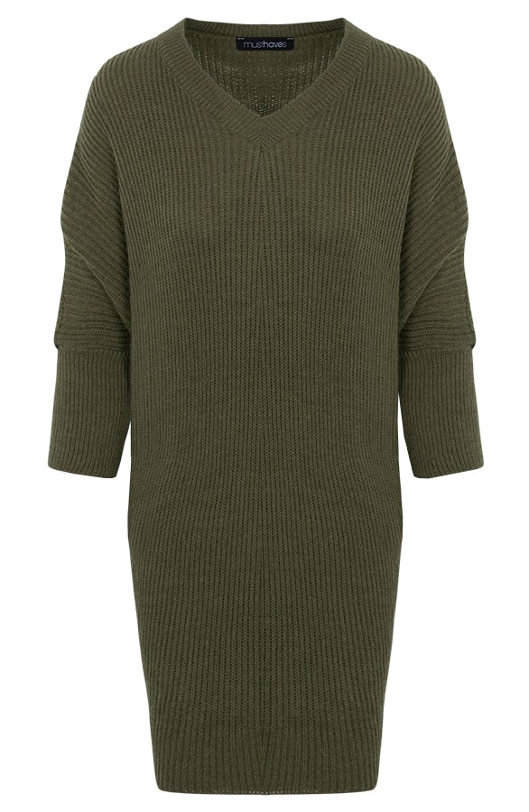 Gebreide Oversized Trui Legergroen – shoparchief