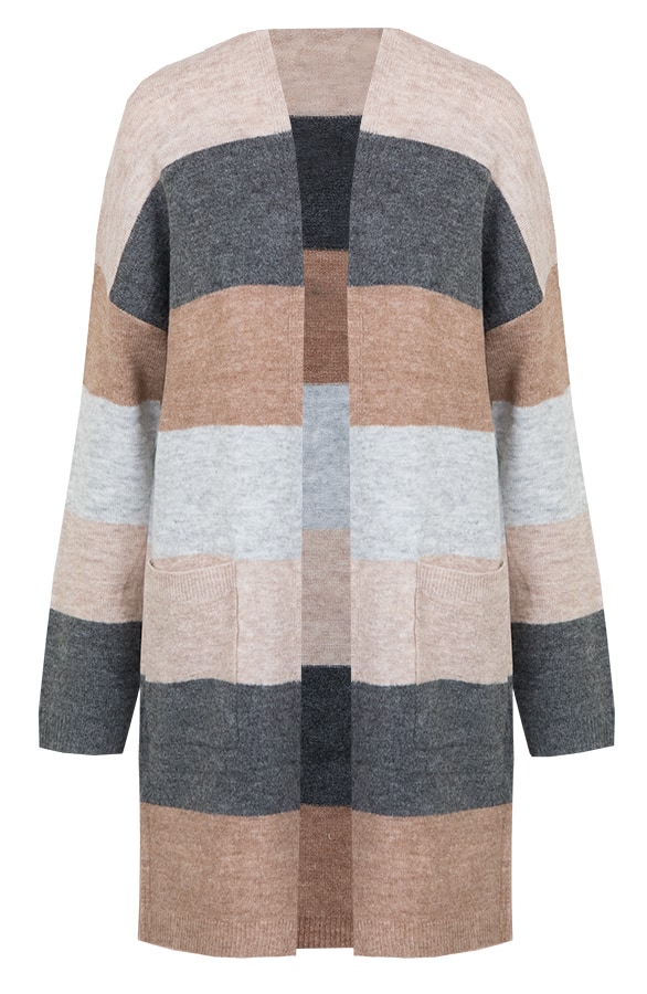 Gestreept Vest Taupe – shoparchief