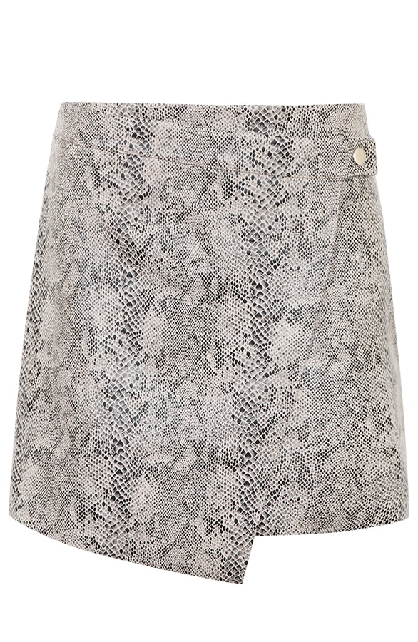 Slangenprint Rok Beige – shoparchief