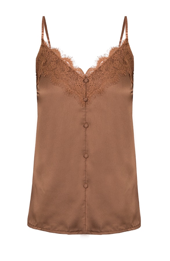 Spaghetti Top Kant Cognac – shoparchief
