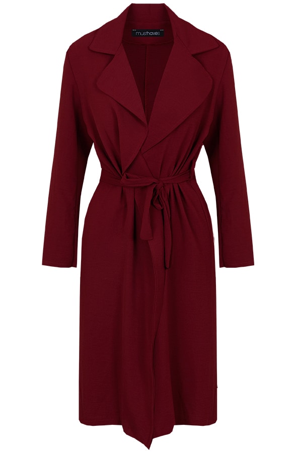 Trenchcoat Dames Bordeaux – shoparchief