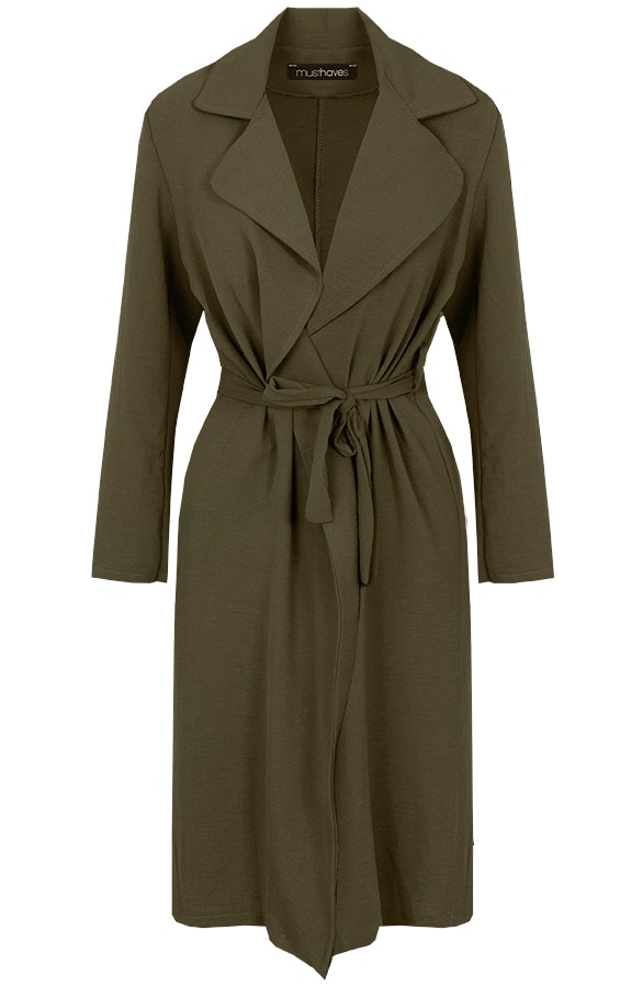 Trenchcoat Dames Legergroen – shoparchief
