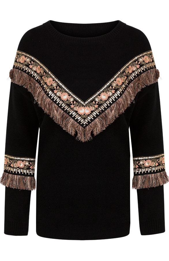 Trui Boho Zwart – shoparchief