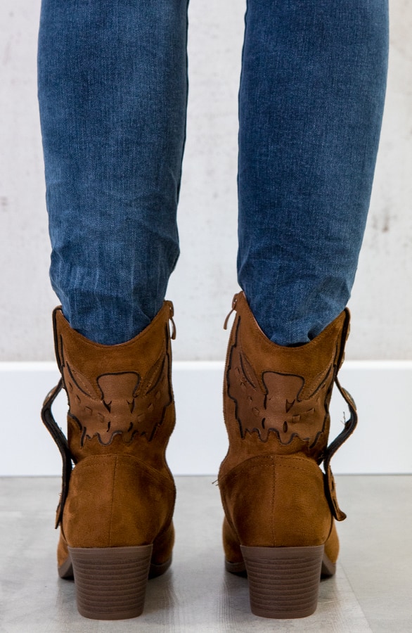 Cowboystiefel Suede Cognac, Shoparchiv, Foto 3