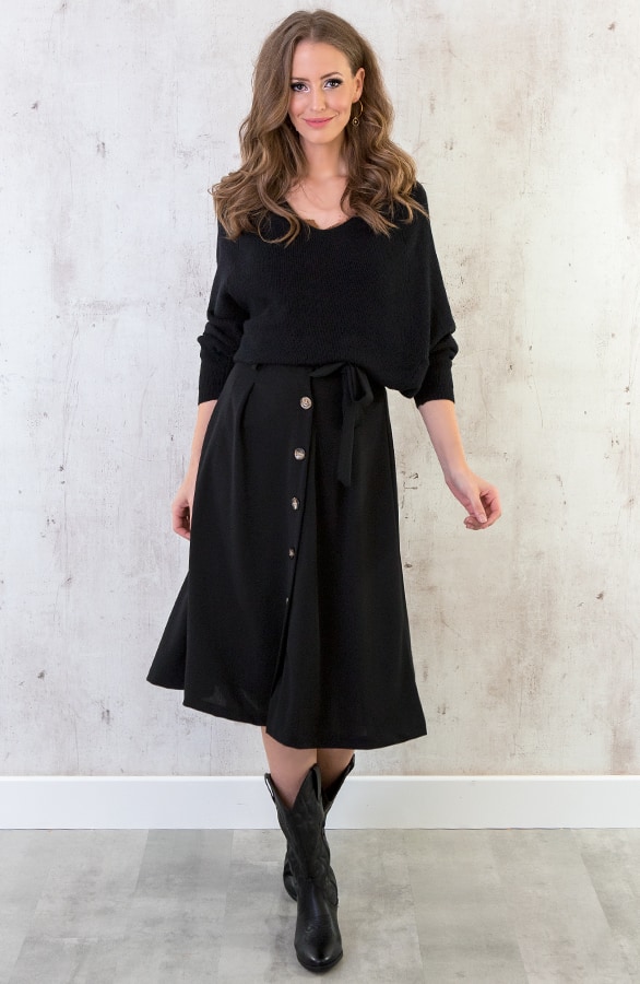 Oversized Trui Zwart – shoparchief, foto 3