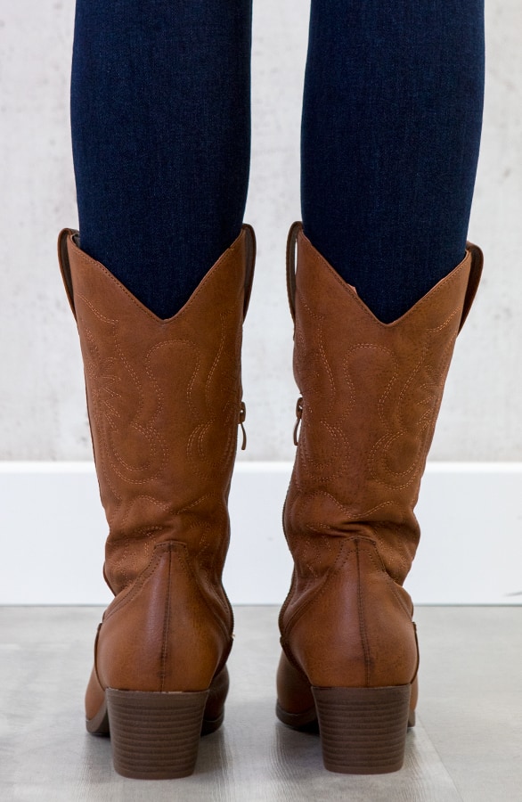 Cowboylaarzen Leer Cognac – shoparchief, foto 5
