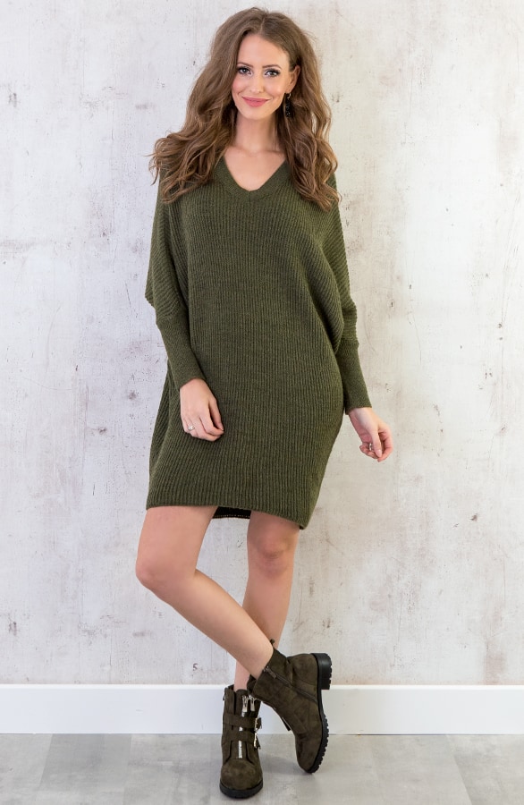 Gebreide Oversized Trui Legergroen – shoparchief, foto 5