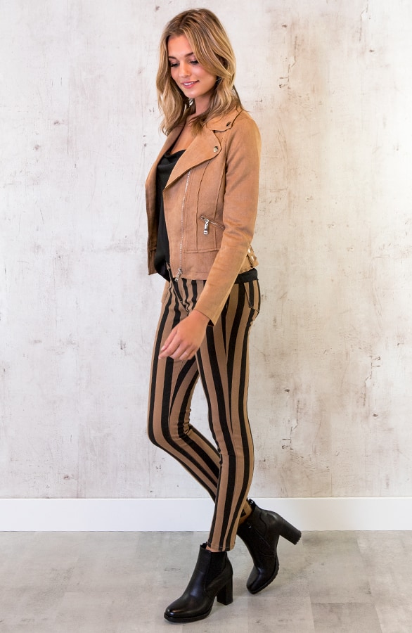 Gestreifte Hose Schwarz Camel, Shoparchiv, Foto 6