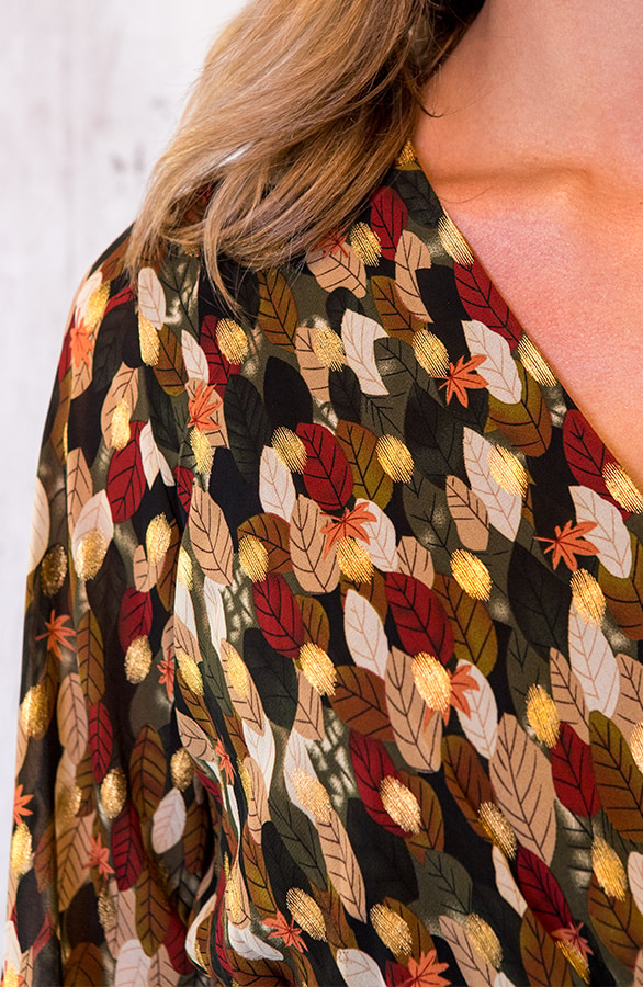 Golden Leaves Jurk Legergroen – shoparchief, foto 5