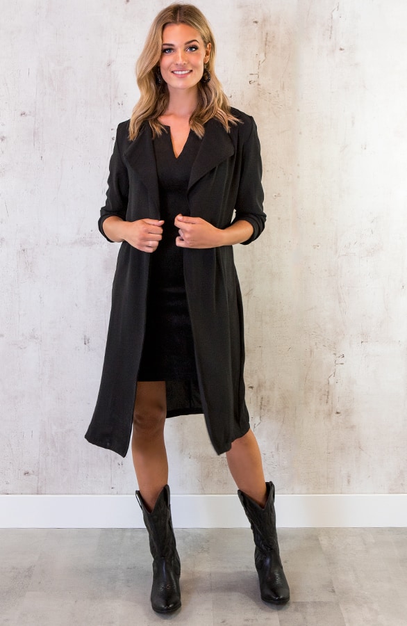 Suede Jurk Rits Zwart – shoparchief, foto 5