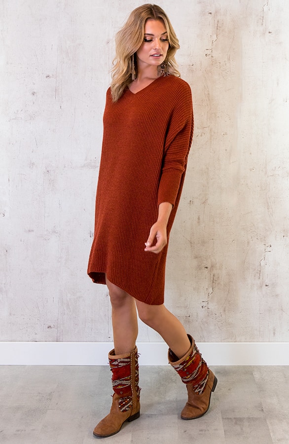 Gebreide Oversized Trui Terracotta – shoparchief, foto 4