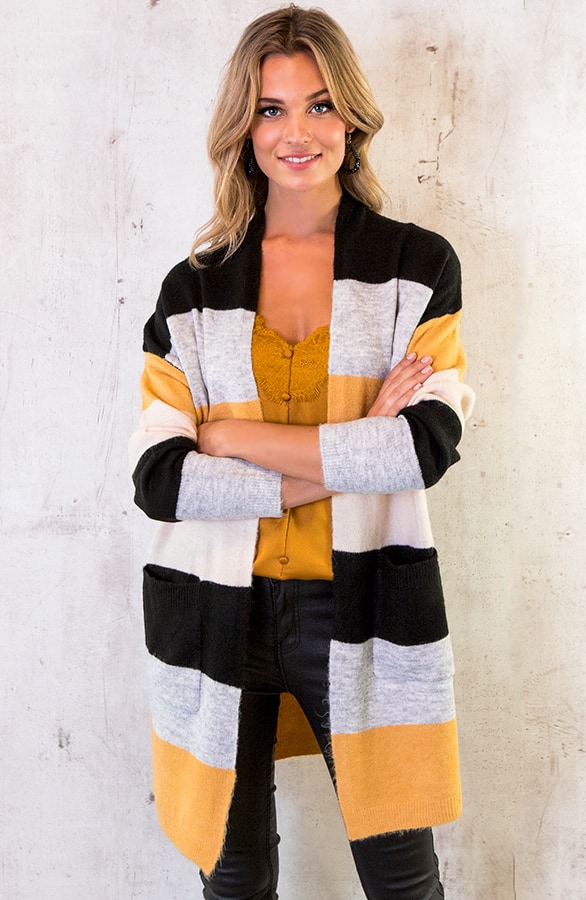 Gestreept Vest Okergeel – shoparchief, foto 6
