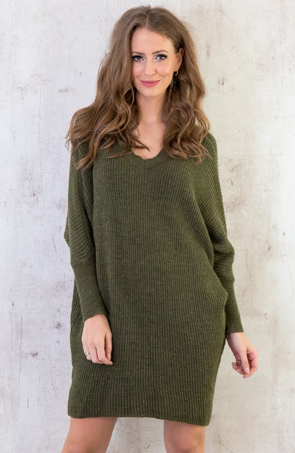Gebreide Oversized Trui Legergroen – shoparchief, foto 6
