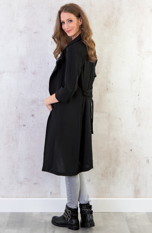 Trenchcoat Dames Zwart – shoparchief, foto 3