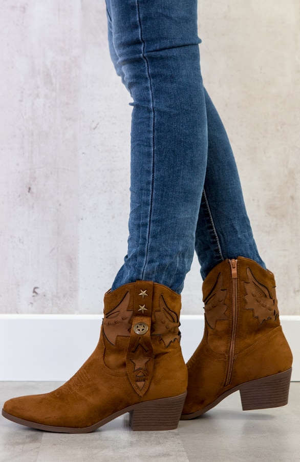 Cowboystiefel Suede Cognac, Shoparchiv, Foto 4