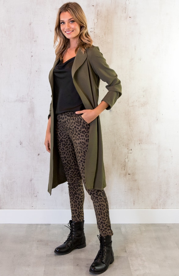 Trenchcoat Dames Legergroen – shoparchief, foto 7