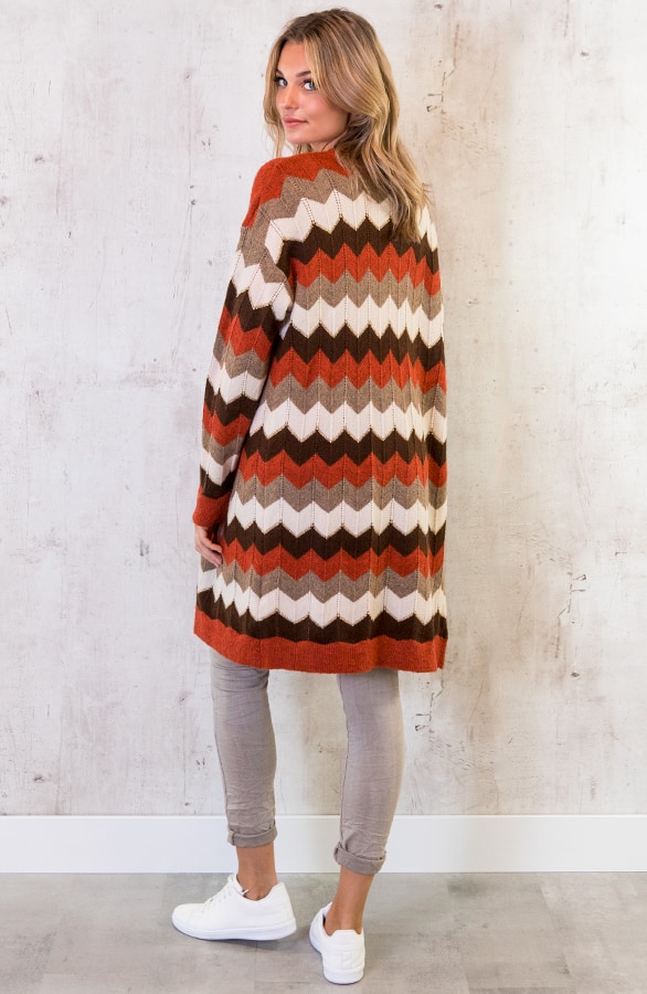 Zigzag Cardigan Terracotta – shoparchief, foto 5
