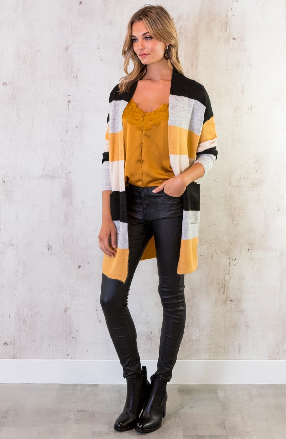 Gestreept Vest Okergeel – shoparchief, foto 7