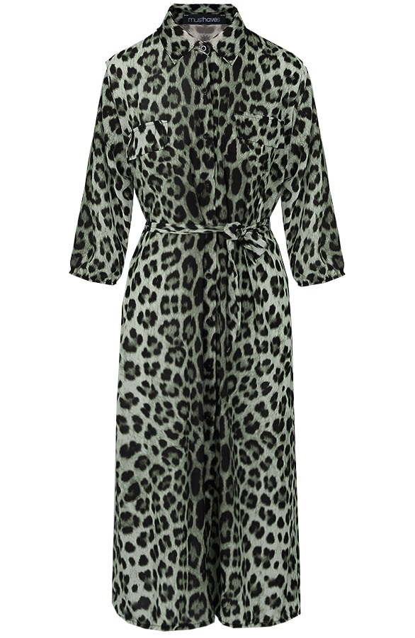 Blousejurk Panter Legergroen – shoparchief