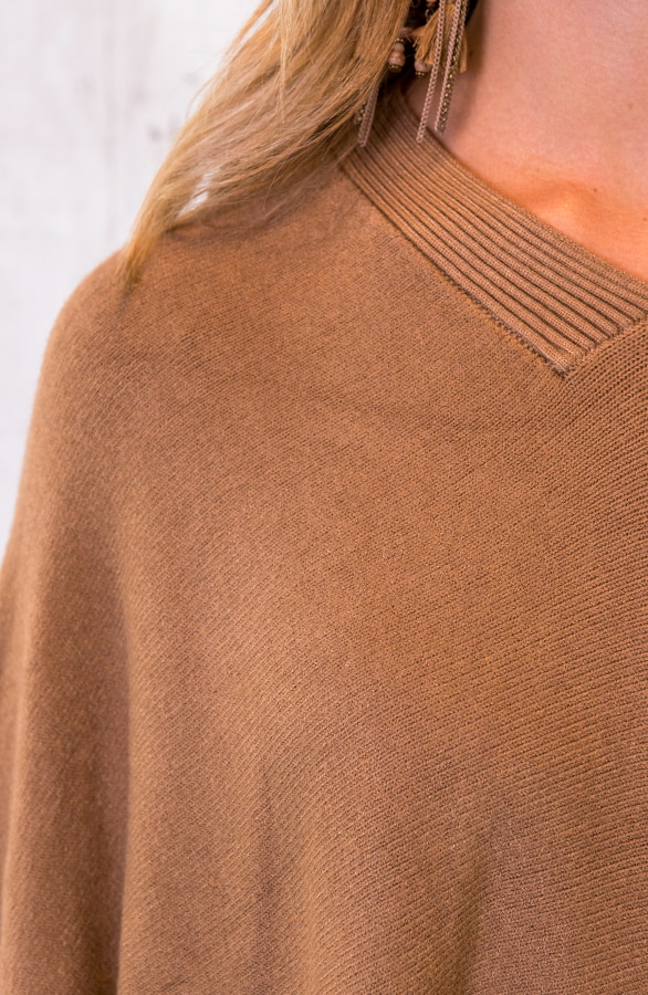 Poncho Sweater Camel – shoparchief, foto 6
