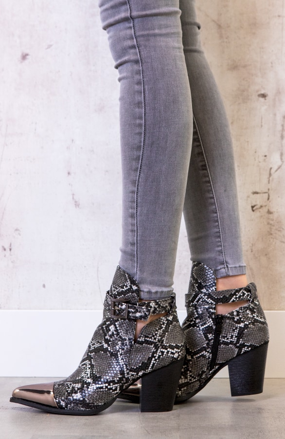 Slangenprint Metallic Boots – shoparchief, foto 4