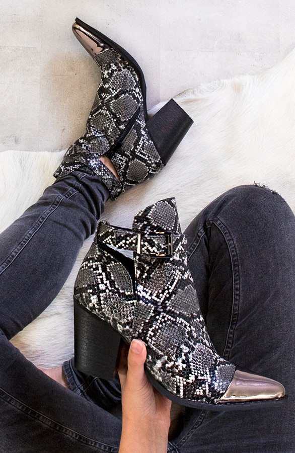 Slangenprint Metallic Boots – shoparchief, foto 2