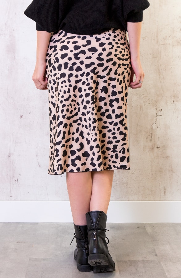 Cheetah Rok Zijde Beige – shoparchief, foto 4