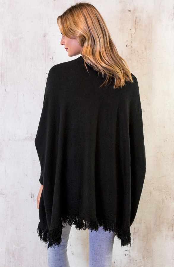 Poncho Sweater Zwart – shoparchief, foto 7