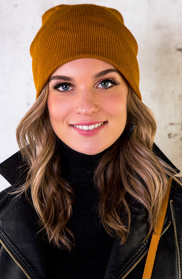 Beanie Dames Okergeel – shoparchief