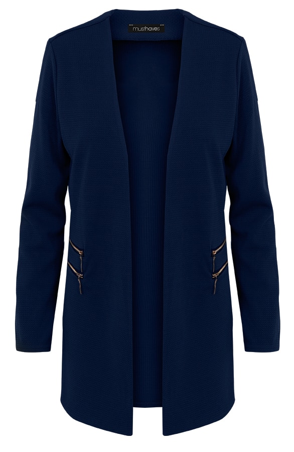 Blazer Met Rits Marine – shoparchief