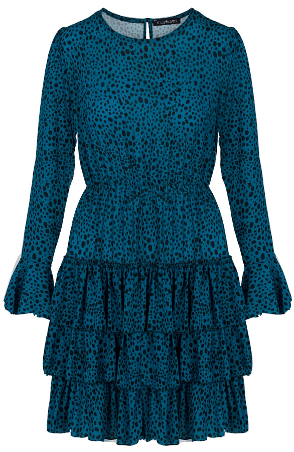 Cheetah Laagjes Jurk Petrol – shoparchief