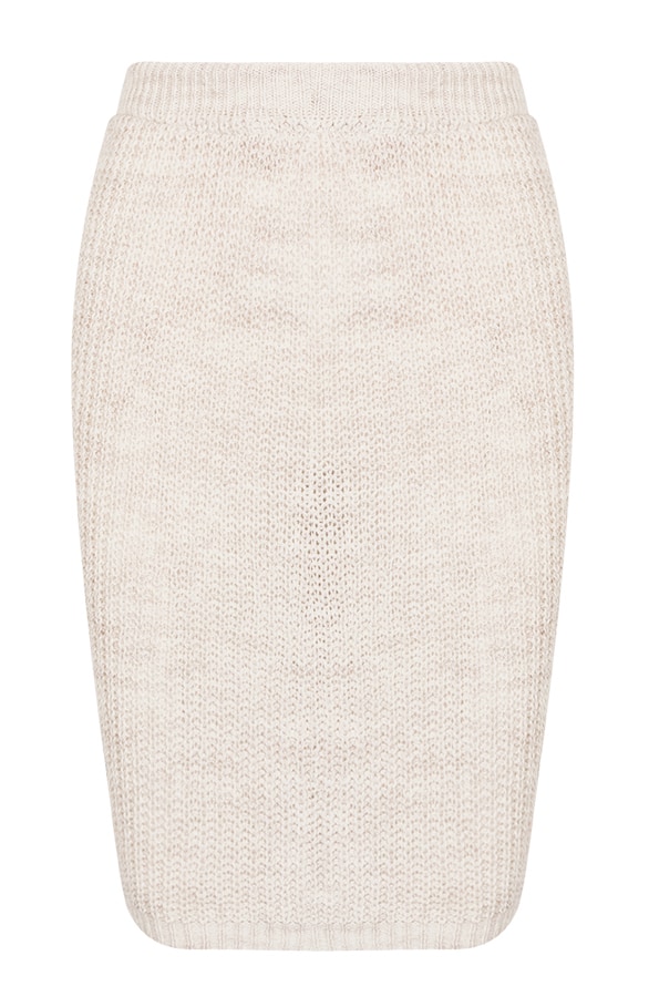 Gebreide Rok Dames Beige – shoparchief