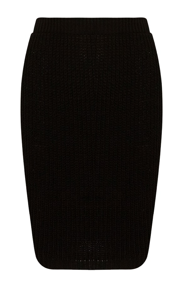 Gebreide Rok Dames Zwart – shoparchief